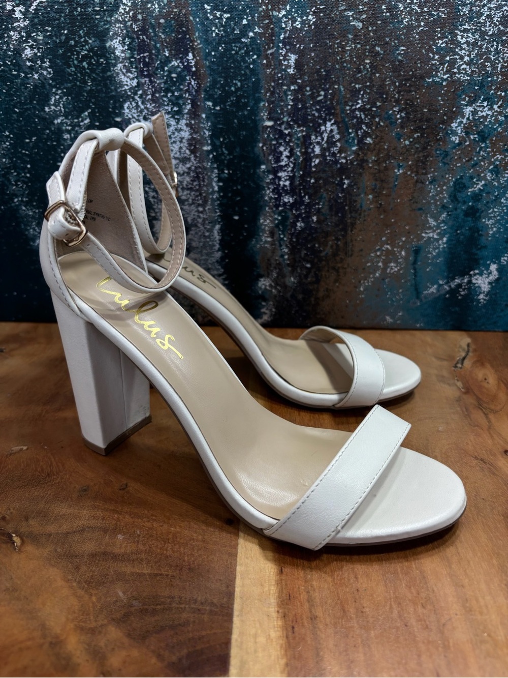 Lulus Taylor Minimalist Ankle Strap Block Heels Size 8